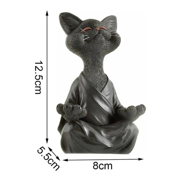 Meditating Cat Decorative Ornament