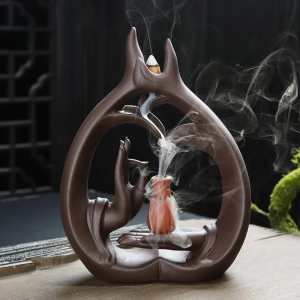 Mudra Style Backflow Incense Burner